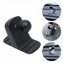 Black plastic car phone holder with 17mm ball head and soft glue for versatile applications