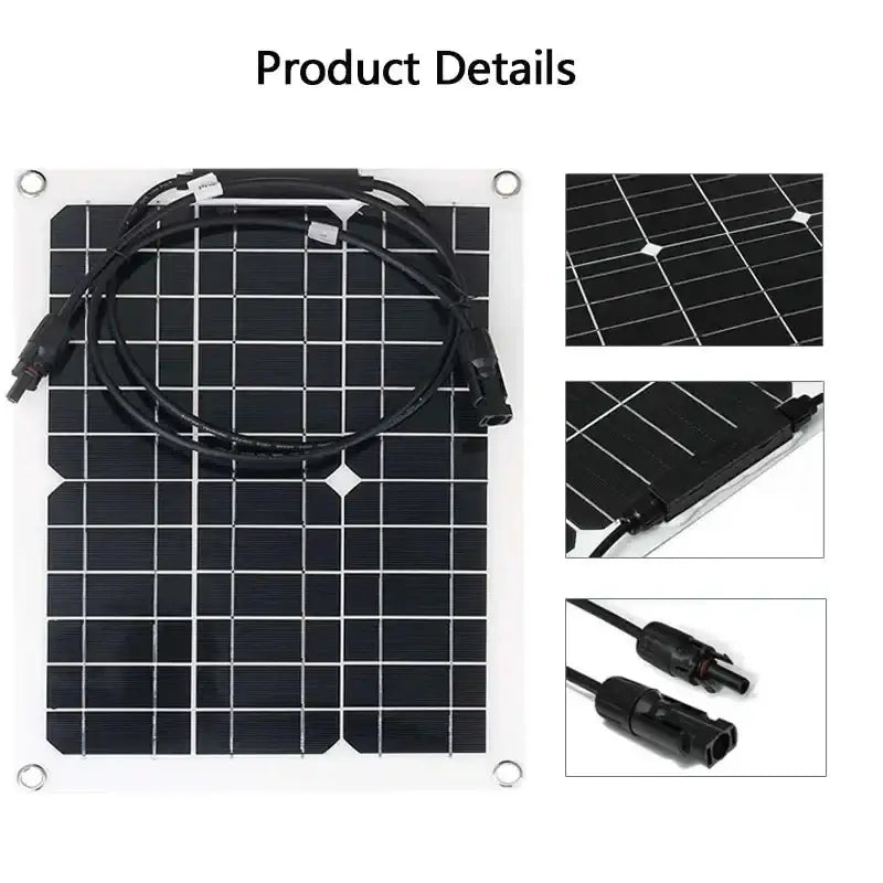 Flexible solar panel with grid pattern and cables from NoEnName Null 300W Solar Panel