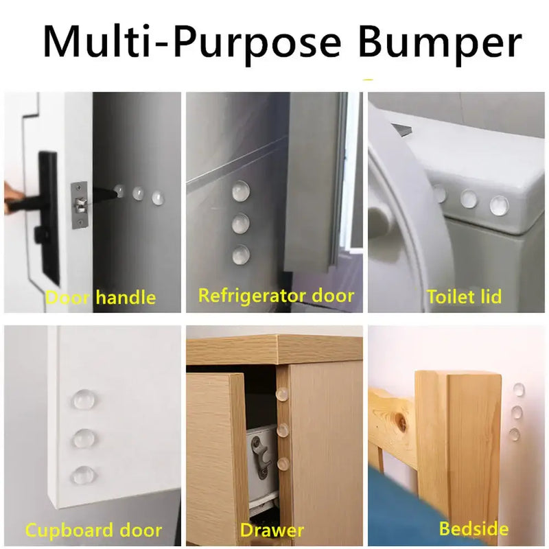 Adhesive Door Stopper featuring silicone bumpers for surface protection and durability