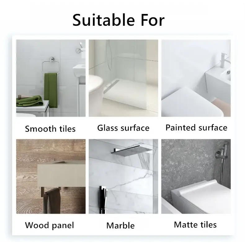 Comparison chart of surface types for NoEnName Null Adhesive Door Stopper durability