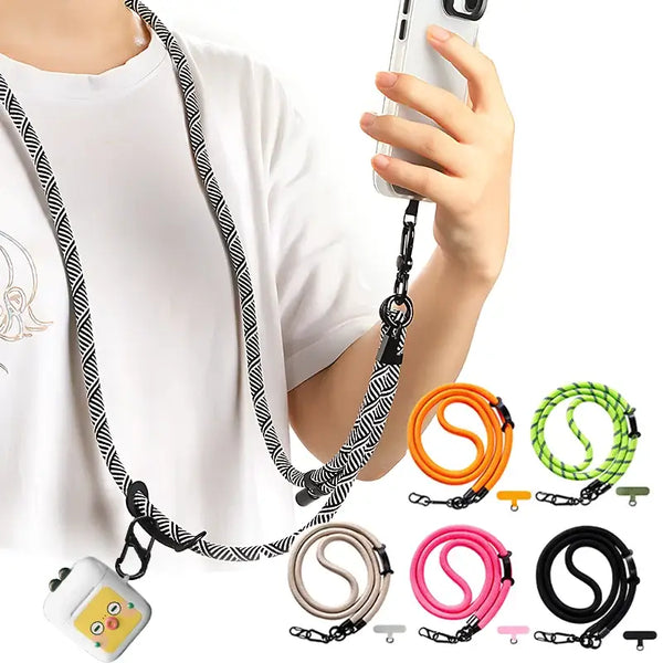 Lanyard-style phone strap available in multiple colors from NoEnName_Null Adjustable Cross-Body Shoulder Straps