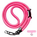 Bright pink NoEnName_Null adjustable cross-body shoulder straps lanyard with clips
