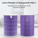 Purple cylindrical air purifier parts for effective PM2.5 dust particle capture and air purification