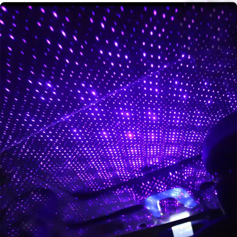 Dazzling purple laser lights from NoEnName Null Atmosphere Lamp create a star projection ambiance