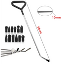 Long-handled metal rod with curved end for effective car dent repair in NoEnName_Null kit