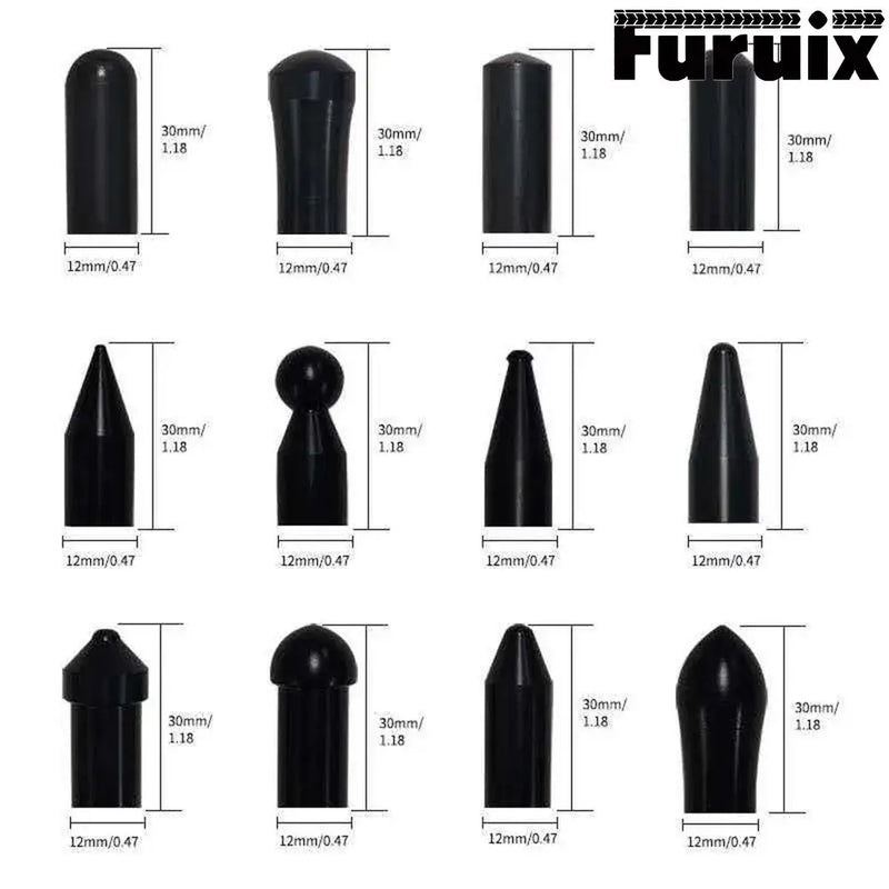 Collection of black silicone tips for effective car dent repair with NoEnName_Null kit