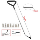 Long-handled metal rod with curved tip for effective car dent repair in NoEnName_Null Kit