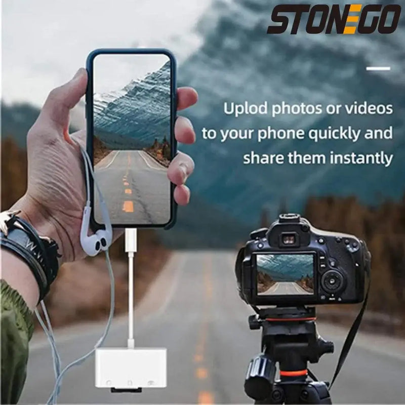 Device for fast photo transfer from camera to smartphone using NoEnName Null Card Multi-1 Reader