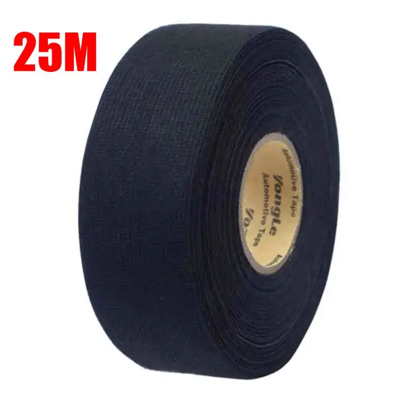 Black adhesive tape 25M for DIY electrical supplies, perfect for versatile projects