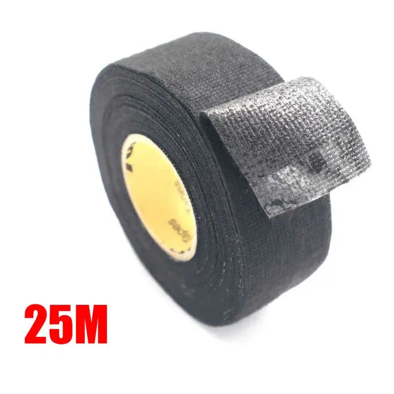 Black adhesive tape partially unwound, ideal for DIY electrical supplies from Mainland China