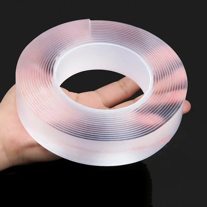 Transparent circular adhesive NoEnName Null DIY Filament Tape showcasing a ribbed texture