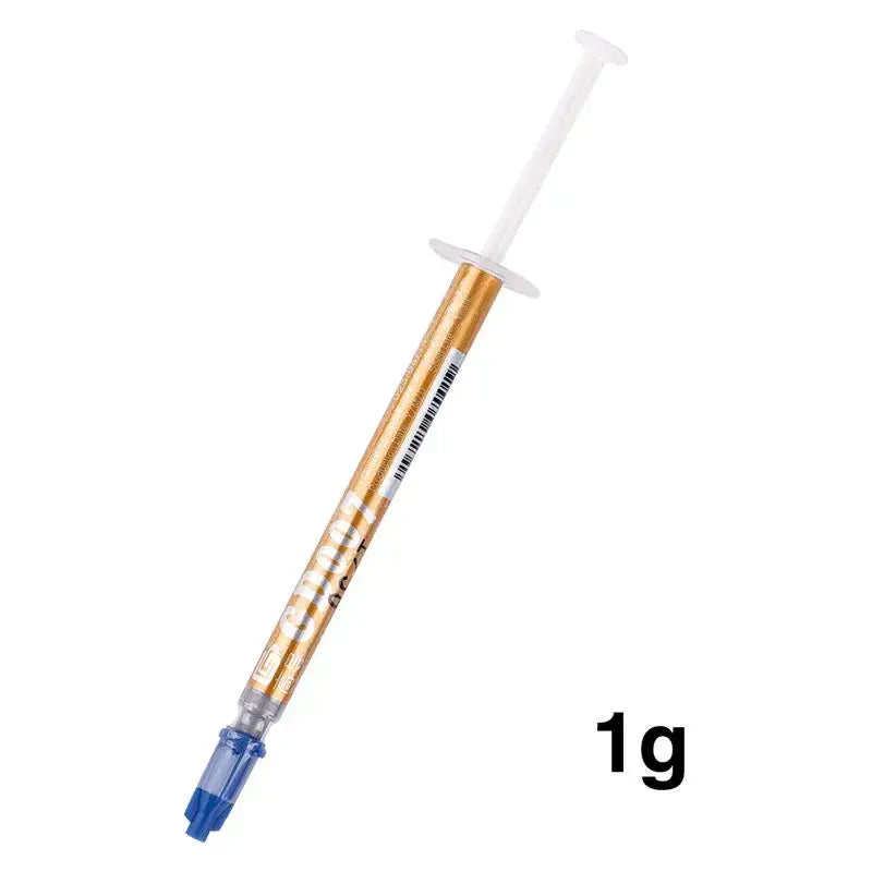 Syringe with orange liquid labeled 1g for NoEnName Null Silicone Sealant DIY projects Mainland China