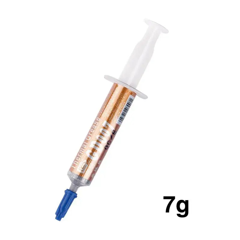 Syringe with golden silicone sealant labeled 7g for DIY projects, Mainland China model