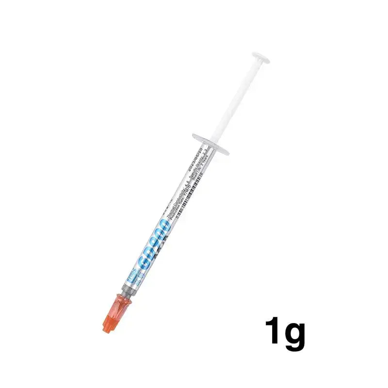 Syringe with blue markings and orange tip for NoEnName Null Silicone Sealant in Mainland China