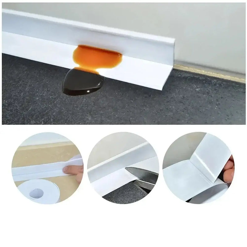 Door draft stopper with adhesive backing and flexible seal for waterproof sealing DIY supplies