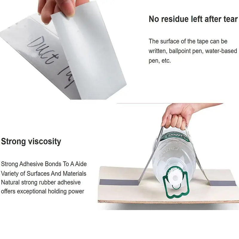 Adhesive demonstration of NoEnName Null DIY Plumbing Tape showcasing super sticky cloth properties