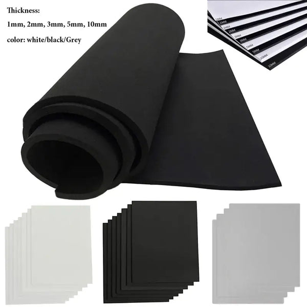 1pcs Thickness 1mm2mm3mm5mm10mm Eva Foam Sheets Sound-Absorbing Noise Spone