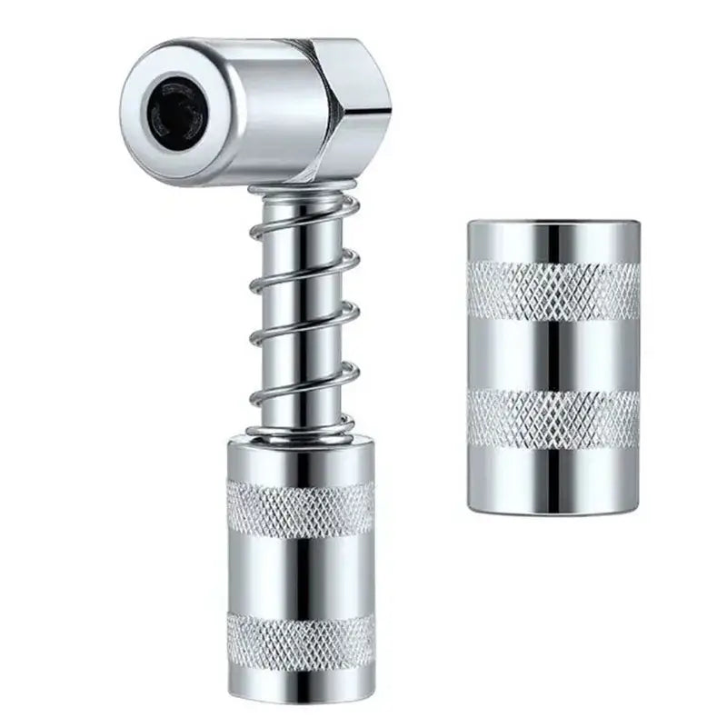 Metal tattoo machine grip with spiral spring, part of NoEnName Null Grease Coupler Fitting Tool