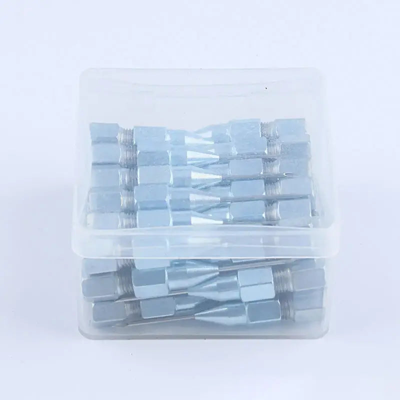 Clear plastic container with light blue electrical connectors for NoEnName Null Item