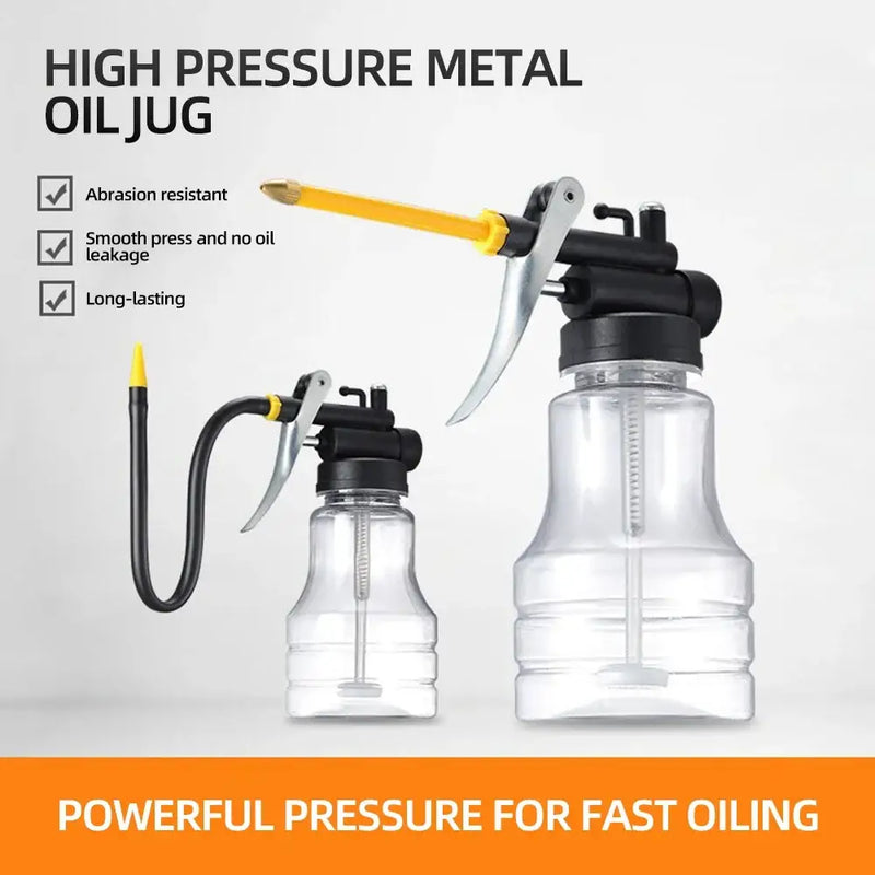 High pressure metal oil jug with long spout for NoEnName Null Item grease guns