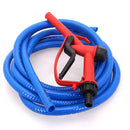 Blue garden hose with red spray nozzle for NoEnName Null Item Grease Guns from Mainland China