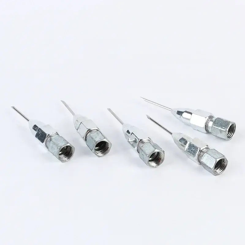 Metal connectors with hexagonal ends for NoEnName Null Item grease guns and adapters