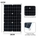 Monocrystalline solar panel module with labeled mounting holes and dimensions