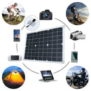 Solar panel module with 19.1% efficiency surrounded by electronic devices and outdoor scenes