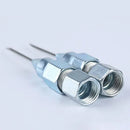 Two metal coaxial cable connectors for NoEnName Needle Nose Grease Gun use