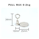 Magnetic hook with ring top and cylindrical base, showcasing Neodymium Industrial Magnet