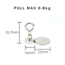 Magnetic hook with pull ring and base by NoEnName Null Neodymium Industrial Magnet