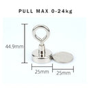 Metallic magnetic hook with circular base and detachable cover plate for Neodymium Industrial Magnet