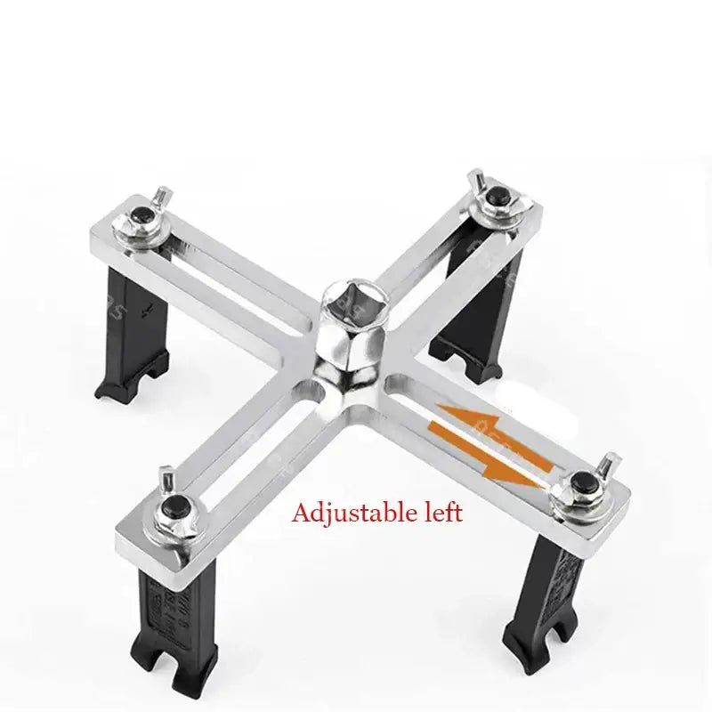 Adjustable metal cross-shaped stand for NoEnName_Null oil tank cover removal tool