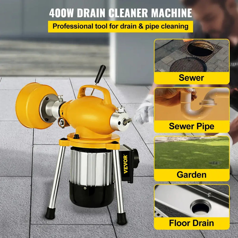 Yellow and black drain cleaning machine from NoEnName Null Origin, Mainland China