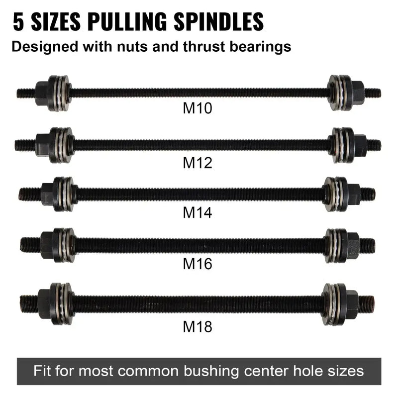 Set of five pulling spindles labeled M10 to M18 from NoEnName Null Origin, Mainland China