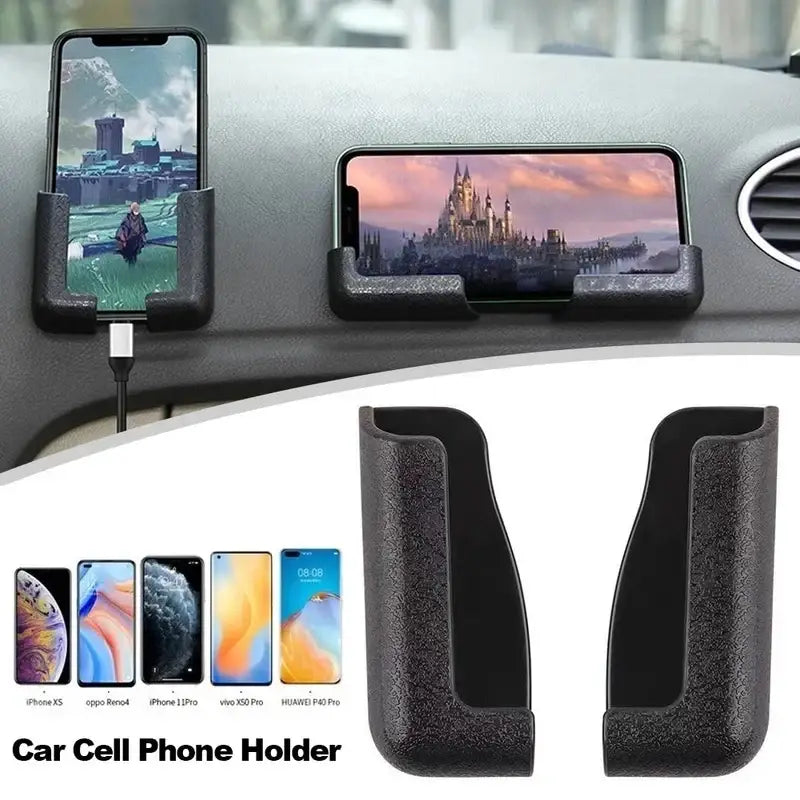 Car dashboard phone holder with slots for two smartphones by NoEnName Null Origin