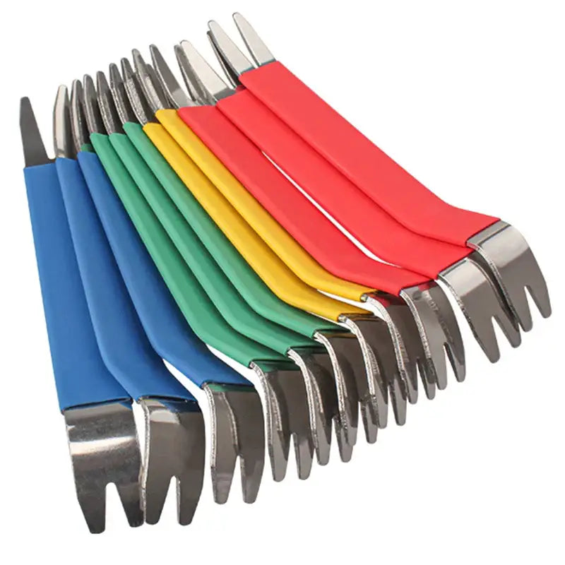 Colorful NoEnName Null Origin car trim removal tools set with metal tips and plastic handles