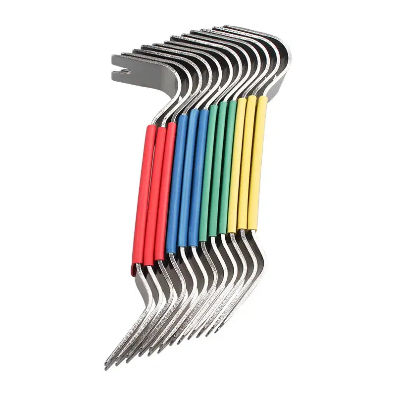 Colorful hex keys in a curved pattern for NoEnName Null Origin Car Trim Removal Tools