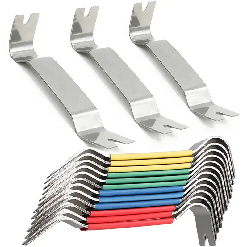 Colorful metal pry bars for efficient car trim removal in NoEnName Null Origin tools