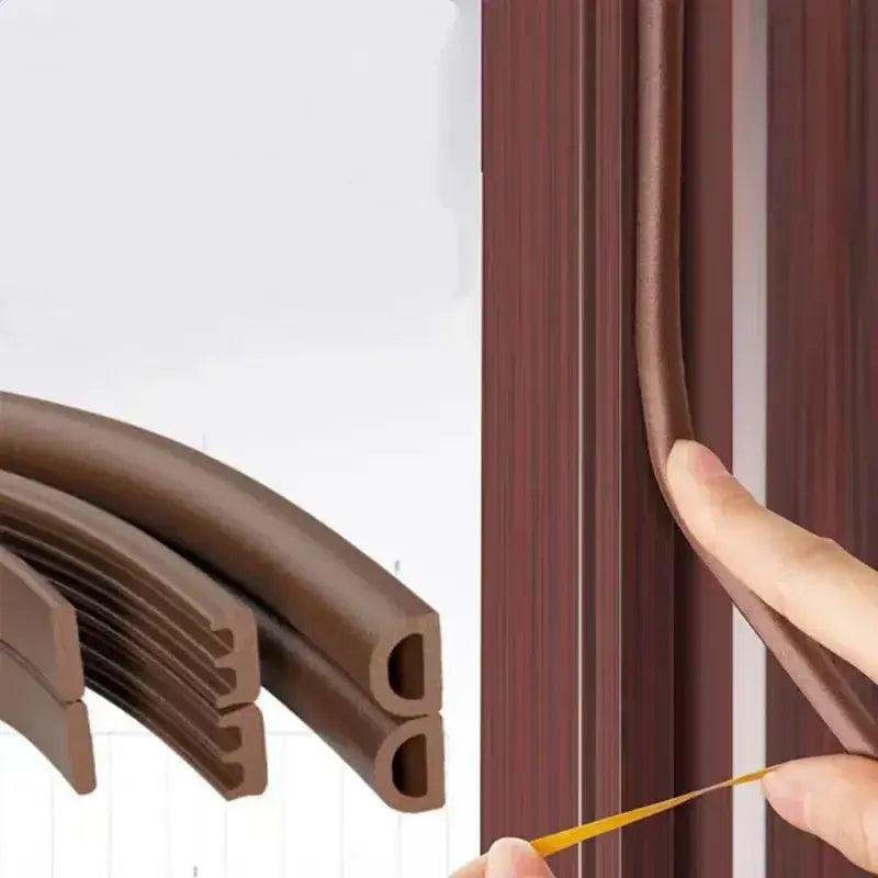 Installation of NoEnName_Null window sealing strips for effective door window sealing