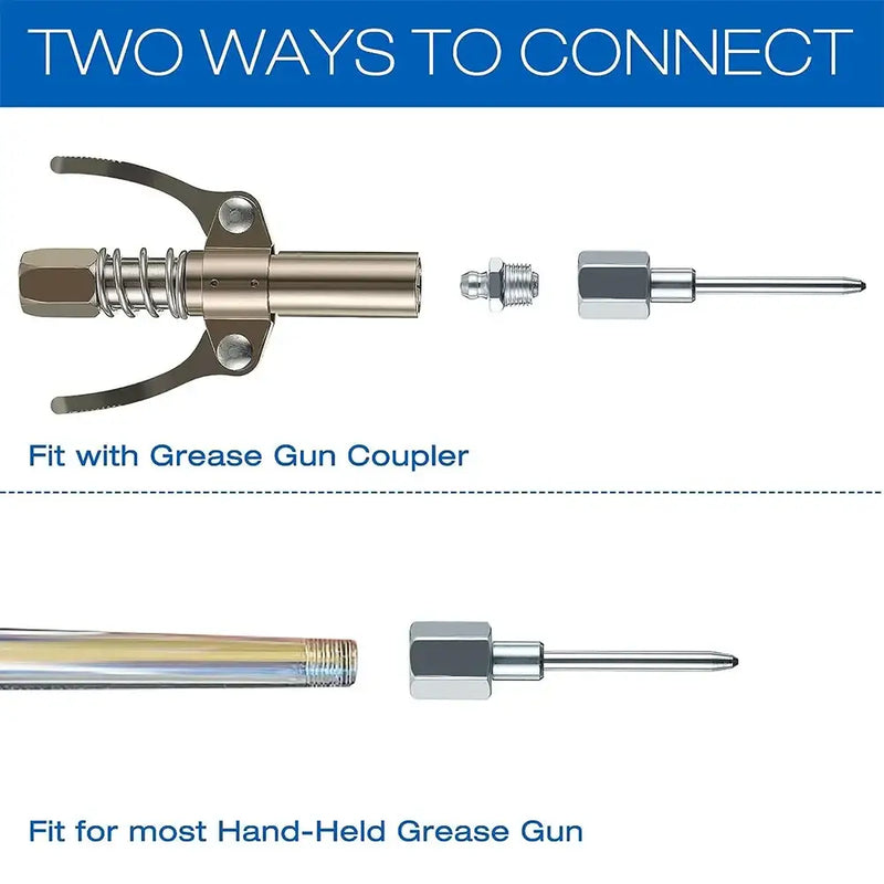 Grease gun coupler and adapter components for NoEnName Null Origin grease gun