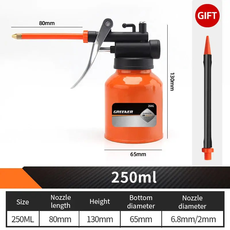 Orange oil can with pump nozzle for NoEnName Null Origin Grease Guns from Mainland China