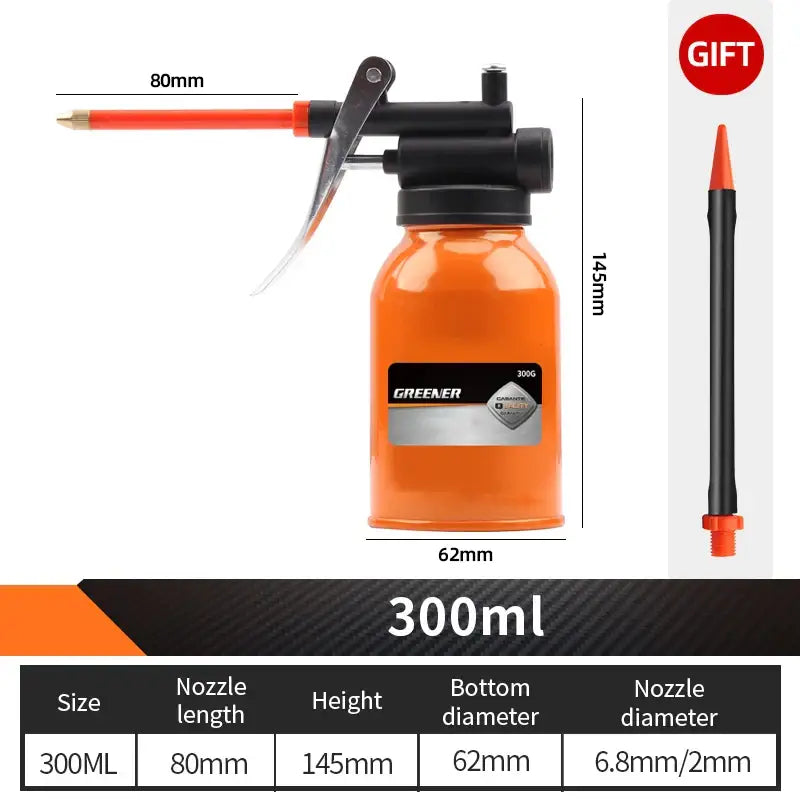 Orange spray bottle with a black trigger for NoEnName Null Origin Grease Guns from Mainland China