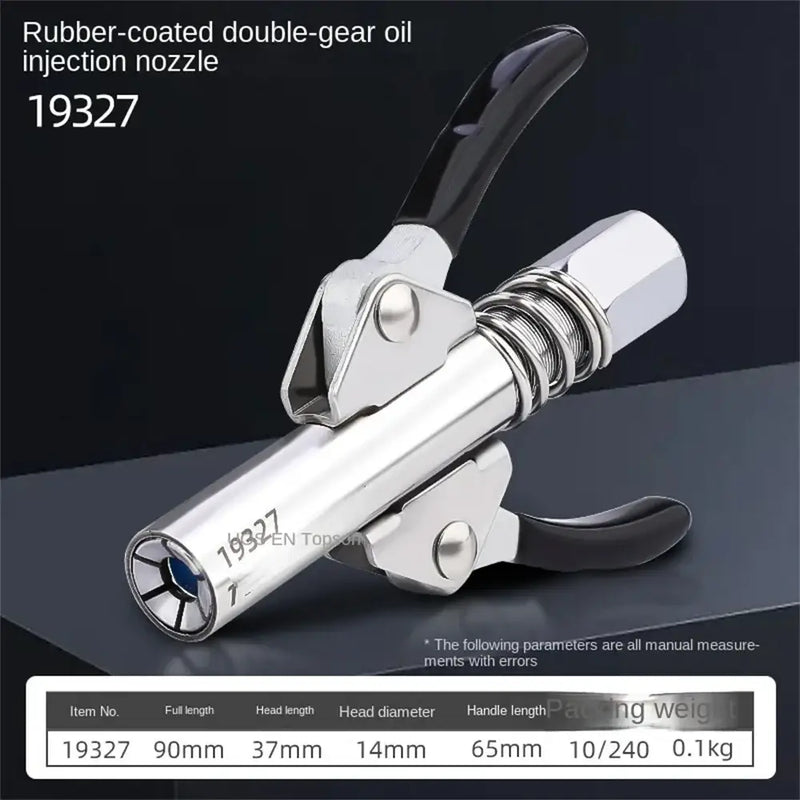 Rubber-coated double-gear oil injection nozzle for NoEnName Null Origin grease guns