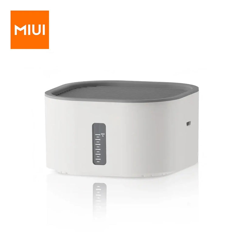 White cylindrical NoEnName Null Origin humidifier with gray top and MIUI branding