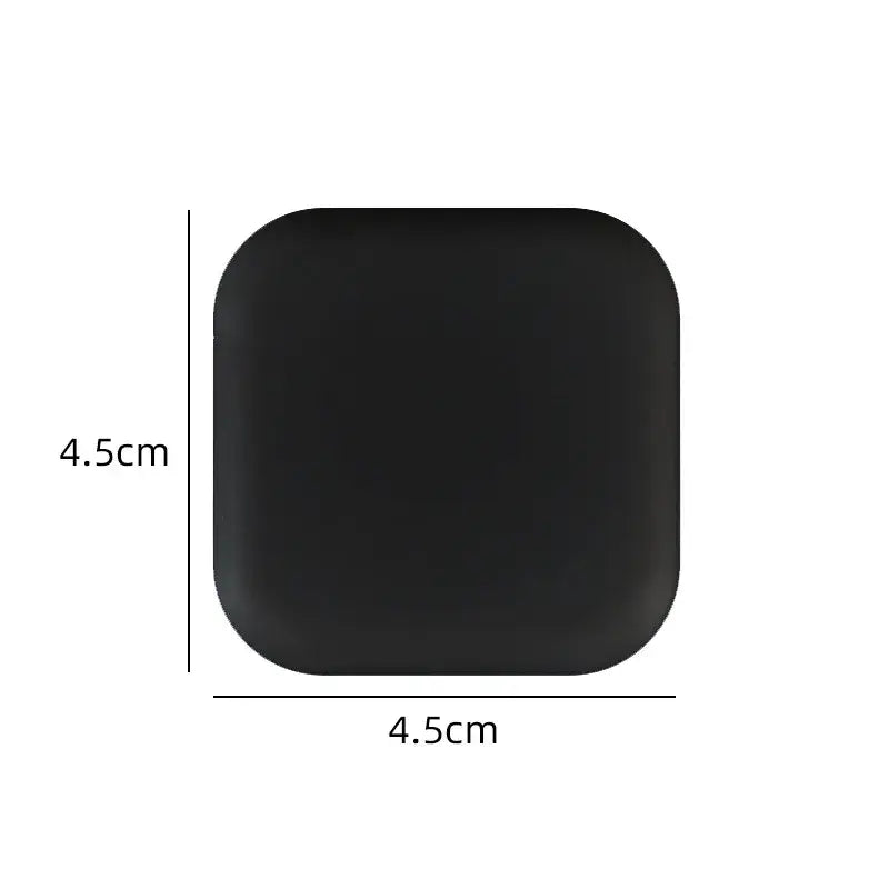 Black square door stopper silicone with rounded corners from NoEnName Null Origin