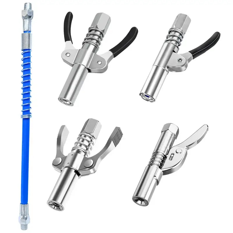 Flexible grease gun hose with four nozzle attachments from NoEnName Null Mainland China DIY supplies