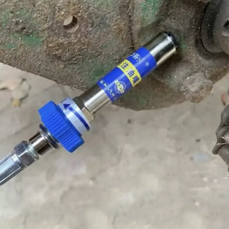 Hydraulic cylinder shock absorber with blue silver components for NoEnName Null Origin type grease gun