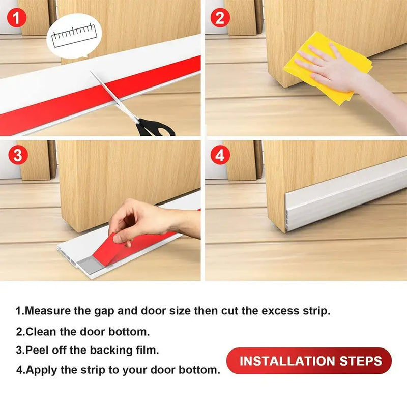 Door draft stopper installation guide with NoEnName Null PVC sealing strips from Mainland China