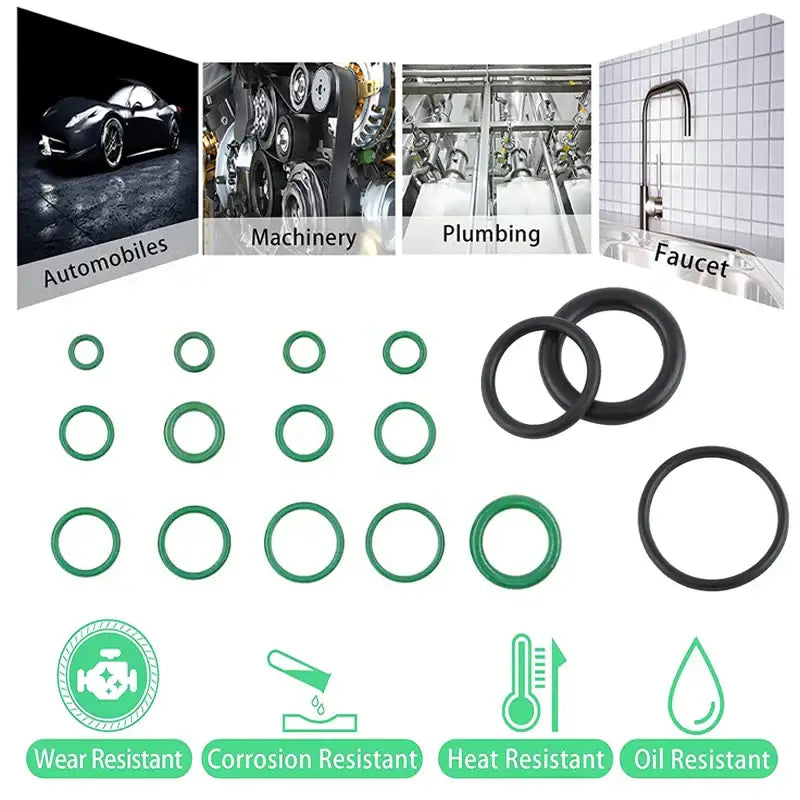 O-rings in various sizes and colors, showcasing NoEnName Null Origin Ring Gasket